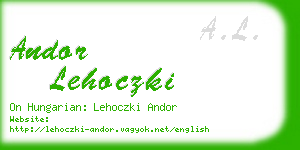 andor lehoczki business card